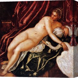 Leda Atomica Canvas Paintings - Leda and the Swan by Jacopo Robusti Tintoretto