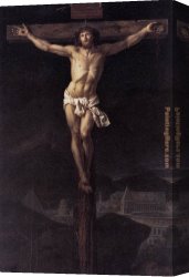 Baptism of Christ Canvas Paintings - Christ on the Cross by Jacques-Louis David