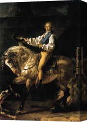 David Canvas Paintings - Count Potocki by Jacques-Louis David