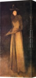 Harmony Canvas Paintings - Harmony in Brown The Felt Hat by James Abbott McNeill Whistler