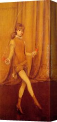 Harmony Canvas Paintings - Harmony in Yellow and Gold The Gold Girl Connie Gilchrist by James Abbott McNeill Whistler