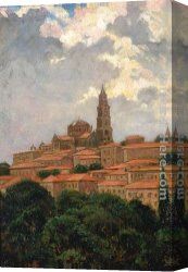 Cathedral Canvas Paintings - Cathedral at le Puy by James Carroll Beckwith