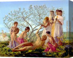 Return Canvas Paintings - Return Of Adonis by James Childs