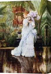 Violet Canvas Paintings - The Bunch of Violets by James Jacques Joseph Tissot