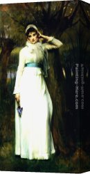 Irises Canvas Paintings - Iris by James Jebusa Shannon