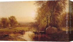 Harvest Canvas Paintings - Returning from Harvest by James McDougal Hart