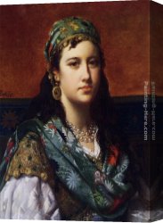 Pieter Canvas Paintings - An Oriental Beauty by Jan Frederik Pieter Portielje