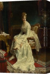 Pieter Canvas Paintings - Before the Ball by Jan Frederik Pieter Portielje