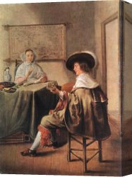 Miense Canvas Paintings - The Music-Makers by Jan Miense Molenaer