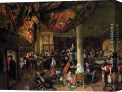 Wedding Canvas Paintings - A Village Wedding by Jan Steen