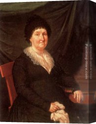 Wife Canvas Paintings - Portrait of the Wife of a Nobleman by Janos Rombauer