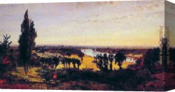London Canvas Paintings - Richmond Hill and the Thames, London by Jasper Francis Cropsey