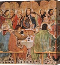 Picture of The Last Supper II Canvas Paintings - Last Supper by Jaume Huguet