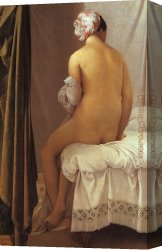 Baigneuse Canvas Paintings - La Grande baigneuse by Jean Auguste Dominique Ingres