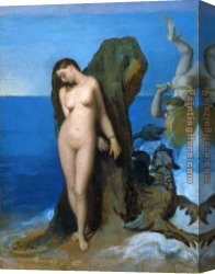 Auguste Canvas Paintings - Perseus and Andromeda by Jean Auguste Dominique Ingres