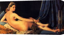 Sunday Afternoon on The Island of La Grande Jatte Canvas Paintings - The Grande Odalisque by Jean Auguste Dominique Ingres
