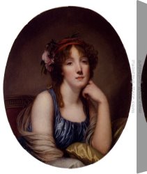 Portrait of a Young Benedictine Canvas Paintings - Portrait Of A Young Woman, Said To Be The Artist's Daughter by Jean Baptiste Greuze