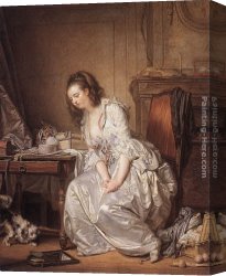 Mirror Canvas Paintings - The Broken Mirror by Jean Baptiste Greuze