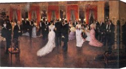 Evening Mood Canvas Paintings - An Evening Soiree by Jean Beraud