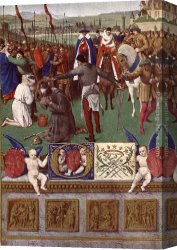 The Martyrdom of St Margaret Canvas Paintings - The Martyrdom of St James the Great by Jean Fouquet