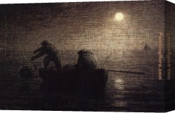Millet Canvas Paintings - Fishermen by Jean Francois Millet