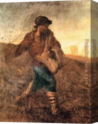 Millet Canvas Paintings - The sower by Jean Francois Millet