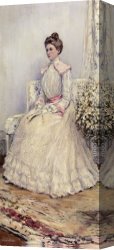 Wedding Canvas Paintings - The Wedding Portrait by Jean Francois Raffaelli