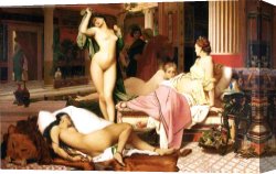 Jean-leon Gerome Canvas Paintings - Greek Interior by Jean-Leon Gerome
