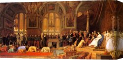Jean-leon Gerome Canvas Paintings - The Reception of the Siamese Ambassadors by Jean-Leon Gerome