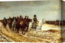 Meissonier Canvas Paintings - The French Campaign by Jean-Louis Ernest Meissonier