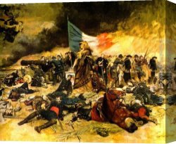 Meissonier Canvas Paintings - The Siege of Paris by Jean-Louis Ernest Meissonier