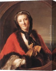 Nattier Canvas Paintings - Comtesse Tessin by Jean Marc Nattier