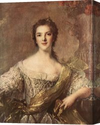 Nattier Canvas Paintings - Madame Victoire by Jean Marc Nattier