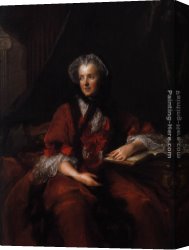 Marie Leczinska Canvas Paintings - Marie Leczinska by Jean Marc Nattier