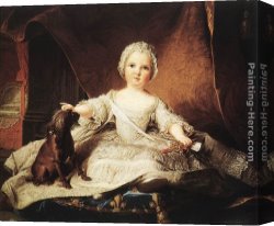 Nattier Canvas Paintings - Portrait of Madame Maria Zeffirina by Jean Marc Nattier
