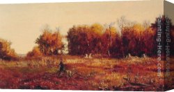 A Holiday Gathering Canvas Paintings - Gathering Autumn Leaves by Jervis McEntee