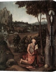 Jerome Canvas Paintings - Rocky Landscape with Saint Jerome by Joachim Patenier