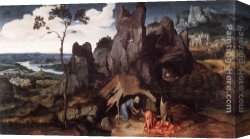 Jerome Canvas Paintings - St Jerome in the Desert by Joachim Patenier
