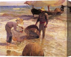 Joaquin Sorolla Y Bastida Canvas Paintings - Valencian Fisherman by Joaquin Sorolla y Bastida