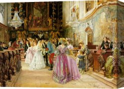 Wedding Canvas Paintings - The Wedding by Johann Hamza