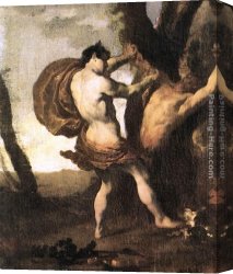 Apollo Canvas Paintings - Apollo and Marsyas by Johann Liss