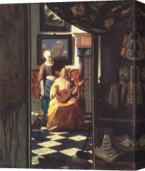 Which One Do You Love Best Canvas Paintings - The Love letter by Johannes Vermeer