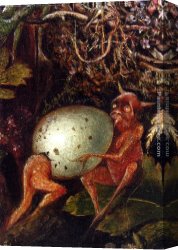 The Wasp's Nest Canvas Paintings - Fairies In A Bird's Nest (detail 2) by John Anster Fitzgerald