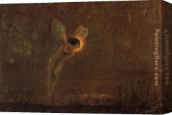 Irises Canvas Paintings - Iris by John Atkinson Grimshaw