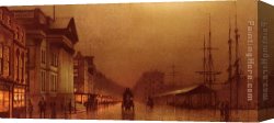 Custom Canvas Paintings - Liverpool Customs House by John Atkinson Grimshaw