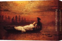 The Lady of Shalott Canvas Paintings - The Lady of Shalott by John Atkinson Grimshaw