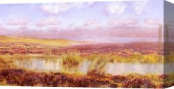 Brett Canvas Paintings - A View Of Whitby From The Moors by John Brett