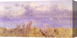Brett Canvas Paintings - Bristol Channel From The Welsh Coast by John Brett