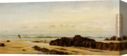 Brett Canvas Paintings - Bude On The Cornish Coast by John Brett