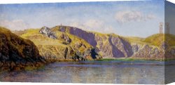 Brett Canvas Paintings - Coast Scene With Calm Sea by John Brett
